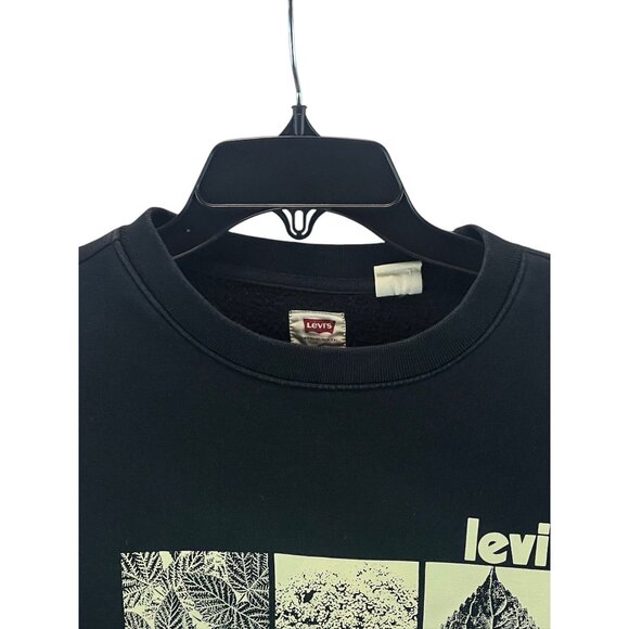 Levi's Black Photosynthesis Graphic Sweatshirt Relaxed Fit Size S Goth Grunge - Picture 7 of 8